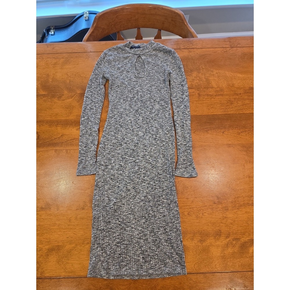 One Clothing Dress Grey Size Small Form Fitting Stretch Blend